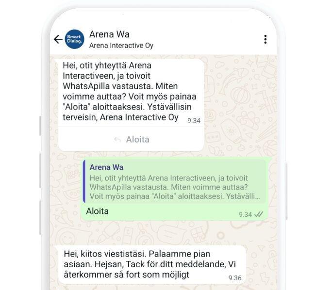 WhatsApp dialogikeskustelut