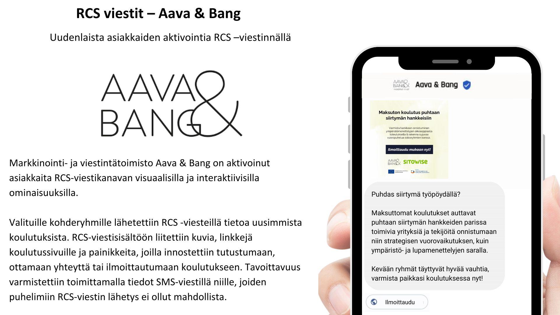 RCS viestit – Aava & Bang