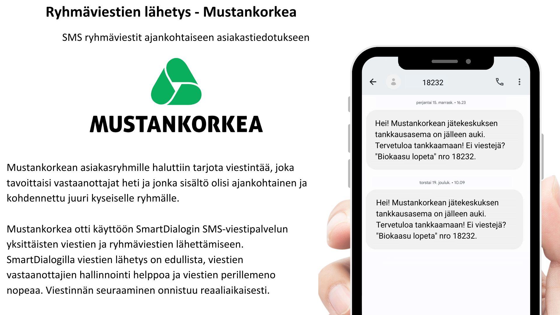 Mustankorkea ryhmäviestien lähetys