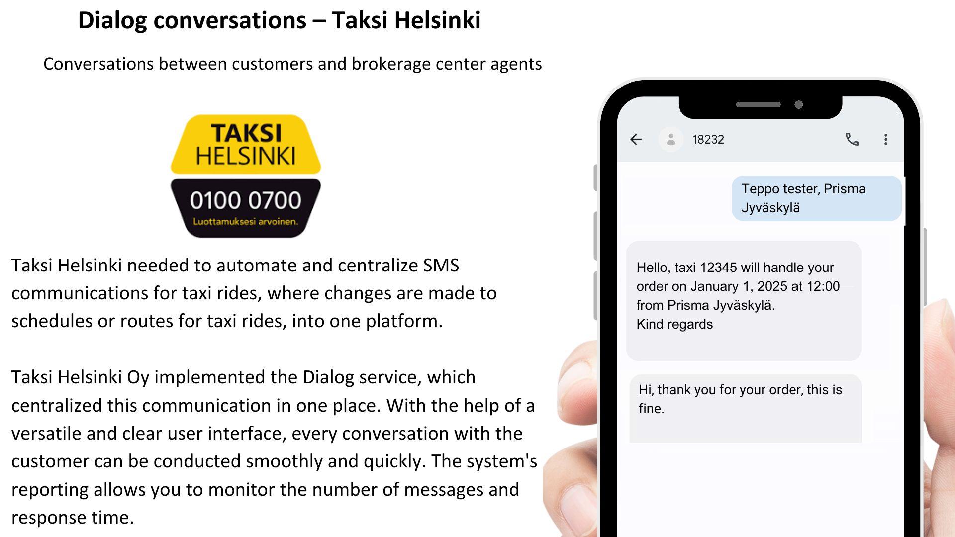 Dialog conversation - Taksi Helsinki