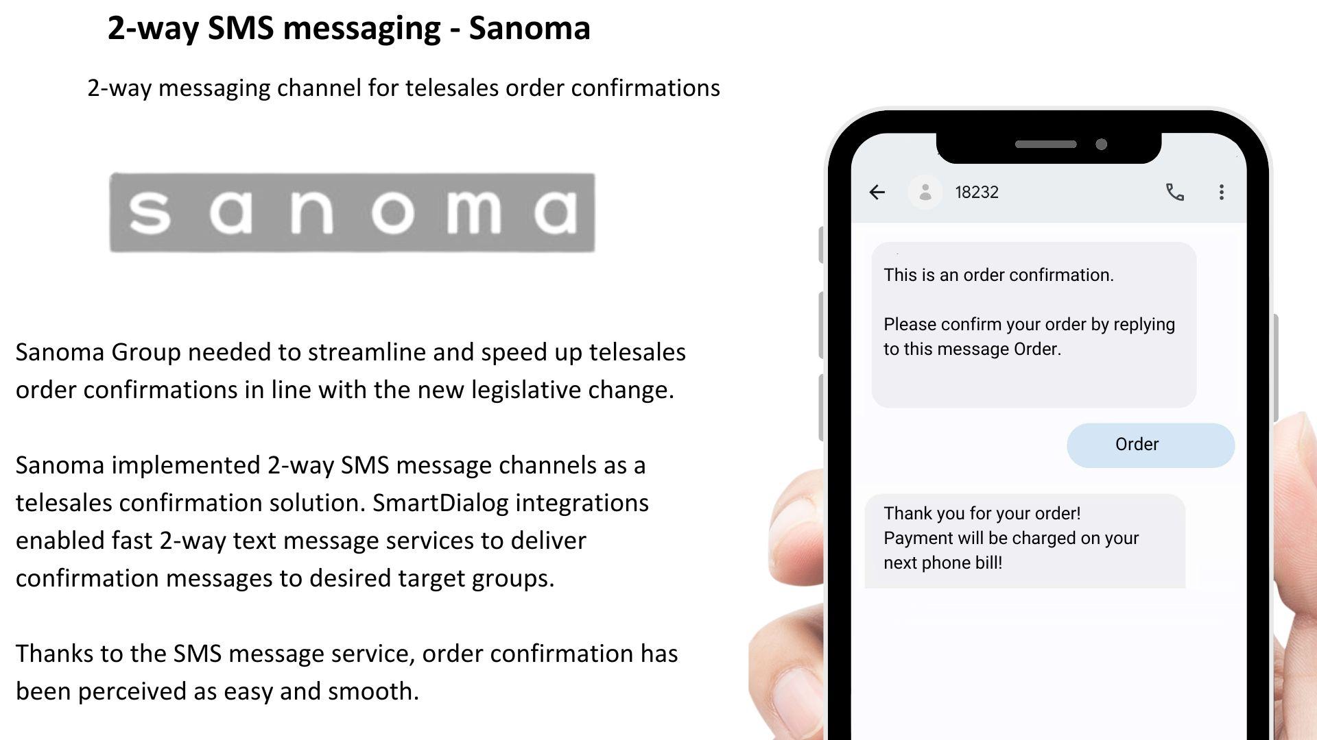 2-way messaging Sanoma