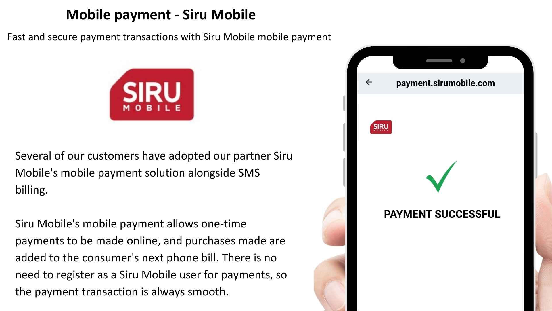Mobile payment - Siru Mobile